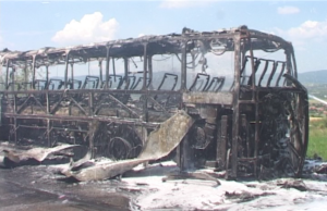 Izgoreo autobus „Niš-ekspresa“, nema povređenih