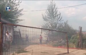 Požar u neposrednoj blizini proizvodnog pogona konfekcije „Monto bene“