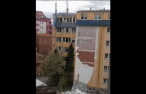 Vetar srušio fasadu sa Studentskog doma