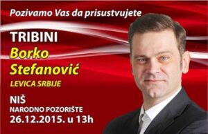 Tribina Borka Stefanovića danas u Nišu