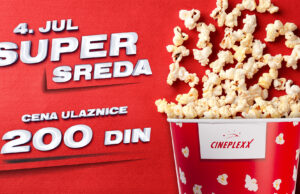 SUPER SREDA 4. JULA U BIOSKOPU CINEPLEXX NIŠ – cena ulaznice za sve filmove 200 dinara