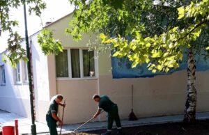 JKP “Mediana”uređivanje dvorišta OŠ „Ćele Kula“