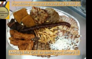 Kafana „Medalja“ – Mix Gril za samo 2.300,00 dinara na Vašoj adresi