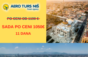 Aero Turs – Meksiko akcija 11.dana od 1050,00 evra