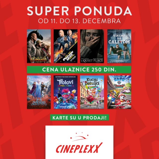 250 dinara za sve projekcije