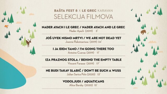 Projekcije kratkih francuskih filmova na otvorenom