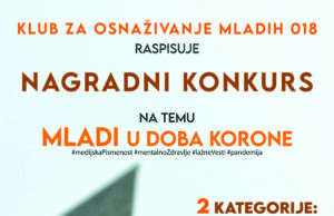 Nagradni konkurs „Mladi u doba korone“