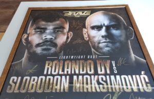 Licitacija za uramljen i potpisan poster sa MMA takmičenja u Beogradu