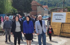 Gradonačelnica Sotirovski obišla radove na školi u Leskoviku