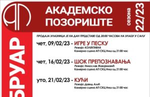 „IGRE U PESKU“, „ŠOK PREPOZNAVANjA“ i „KUĆI“ OVOG FEBRUARA U AKADEMSKOM