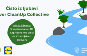 Čišćenje nišavskog keja na Vizantijskom bulevaru kod Lidla