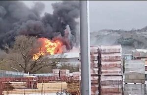 Vatrogasci se i dalje bore sa vatrom u krugu Elektronske industrije Niš (VIDEO)