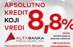 ALTA BANKA APSOLUTNO KREDIT KOJI VREDI! ALTA BANKA