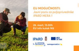 EU MOGUĆNOSTI: Javni poziv za poljoprivrednike IPARD MERA 1 EU MOGUĆNOSTI