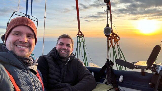 Posada i zalazak sunca iznad Niša - AUT 2 Austria 2 Gordon Bennett Gas Balloon Team