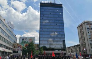 Združena vežba vatrogasaca na Trgu kralja Milana