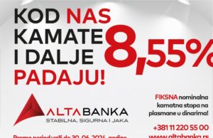 Još povoljniji keš i krediti za refinansiranje u ALTA banci do kraja juna ALTA banka