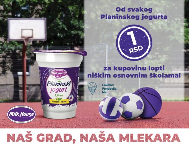 Dinar od svake prodate čaše Milk House planinskog jogurta