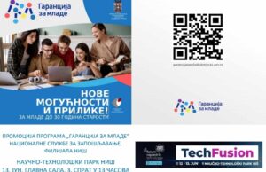 Nove mogućnosti i prilike za mlade. NSZ promoviše program na Forumu naprednih tehnologija NSZ promoviše program na Forumu naprednih tehnologija