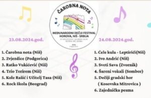 Najlepši i najraspevaniji događaj u gradu. Počinje prvi festival „Čarobna nota“ Međunarodni dečiji festival Čarobna nota