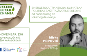Energetska tranzicija, klimatska politika i zaštita životne sredine – od nacionalnog do lokalnog delovanja Zeleni kutak znanja