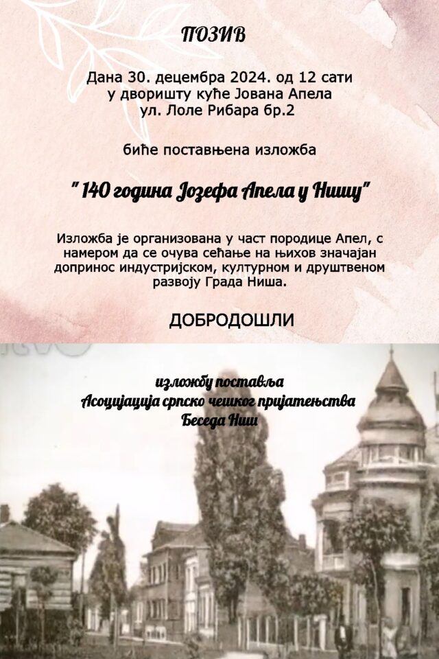 140 godina Jozefa Apela u Nišu 140 godina Jozefa Apela u Nišu