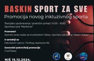 U Niš dolazi Baskin – sport koji spaja osobe sa i bez invaliditeta Baskin sport za sve