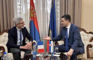 Prijem za francuskog ambasadora u Gradskoj kući Pjer Košar i Dragoslav Pavlović