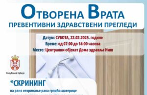 Dom zdravlja: Pozivamo građane da odvoje vreme za sebe i svoje zdravlje Dom zdravja - otvorenavrata