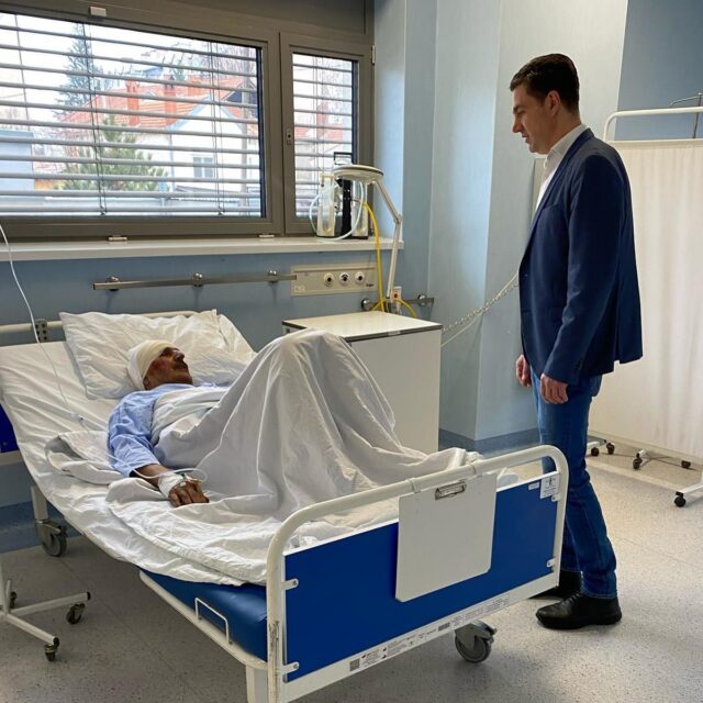 Povređeni M.M 71 i gradonačelnik Dragoslav Pavlović