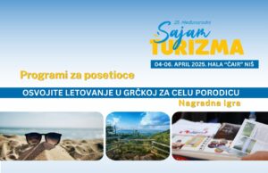 Danas u Hali „Čair“ počinje 25. Međunarodni sajam turizma u Nišu: BOGATE NAGRADE I ATRAKTIVNI TURISTIČKI PAKETI ZA POSETIOCE Sajam turizma 2025.