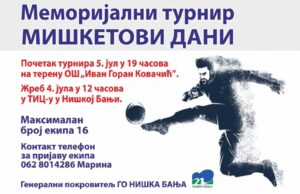 Mišketovi dani – memorijalni fudbalski turnir u Niškoj Banji Mišketovi dani – memorijalni fudbalski turnir