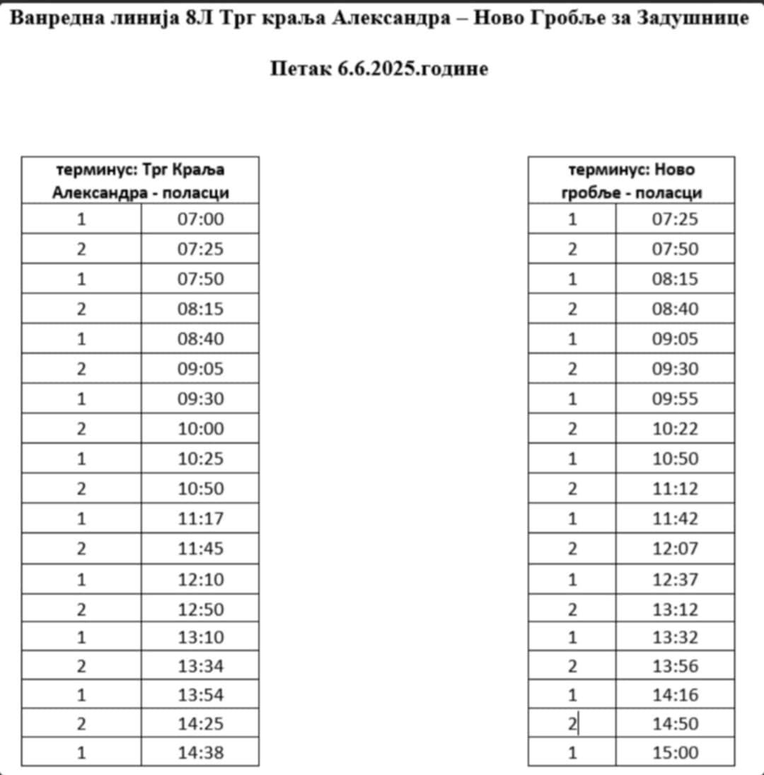 Direkcija za javni prevoz grada Niša linija 8L