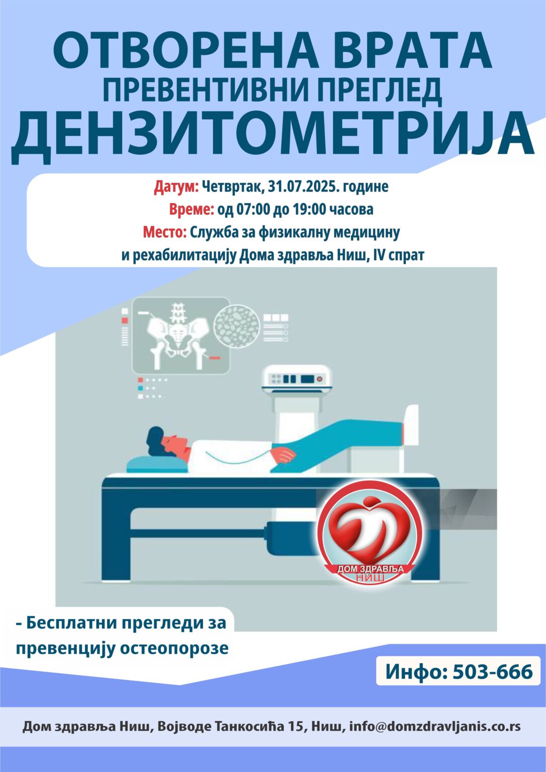 Otvorena vrata za denzitometriju