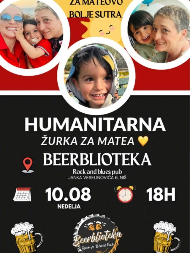Humanitarna žurka za pomoć malenom Mateu u Beerblioteka pabu Humanitarna žurka za pomoć malenom Mateu u Beerblioteka pabu