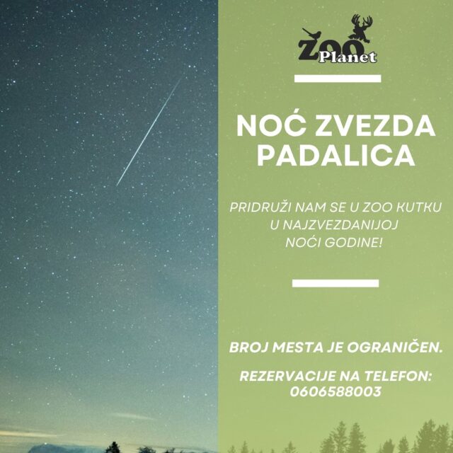 Večeras i sutra - gledanje zvezda padalica u ZOO Kutku u Kamenici