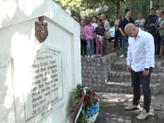 Položeni venci na spomen-česmi u Medoševcu u čast boraca u Prvom svetskom ratu Položeni venci na spomen-česmi u Medoševcu