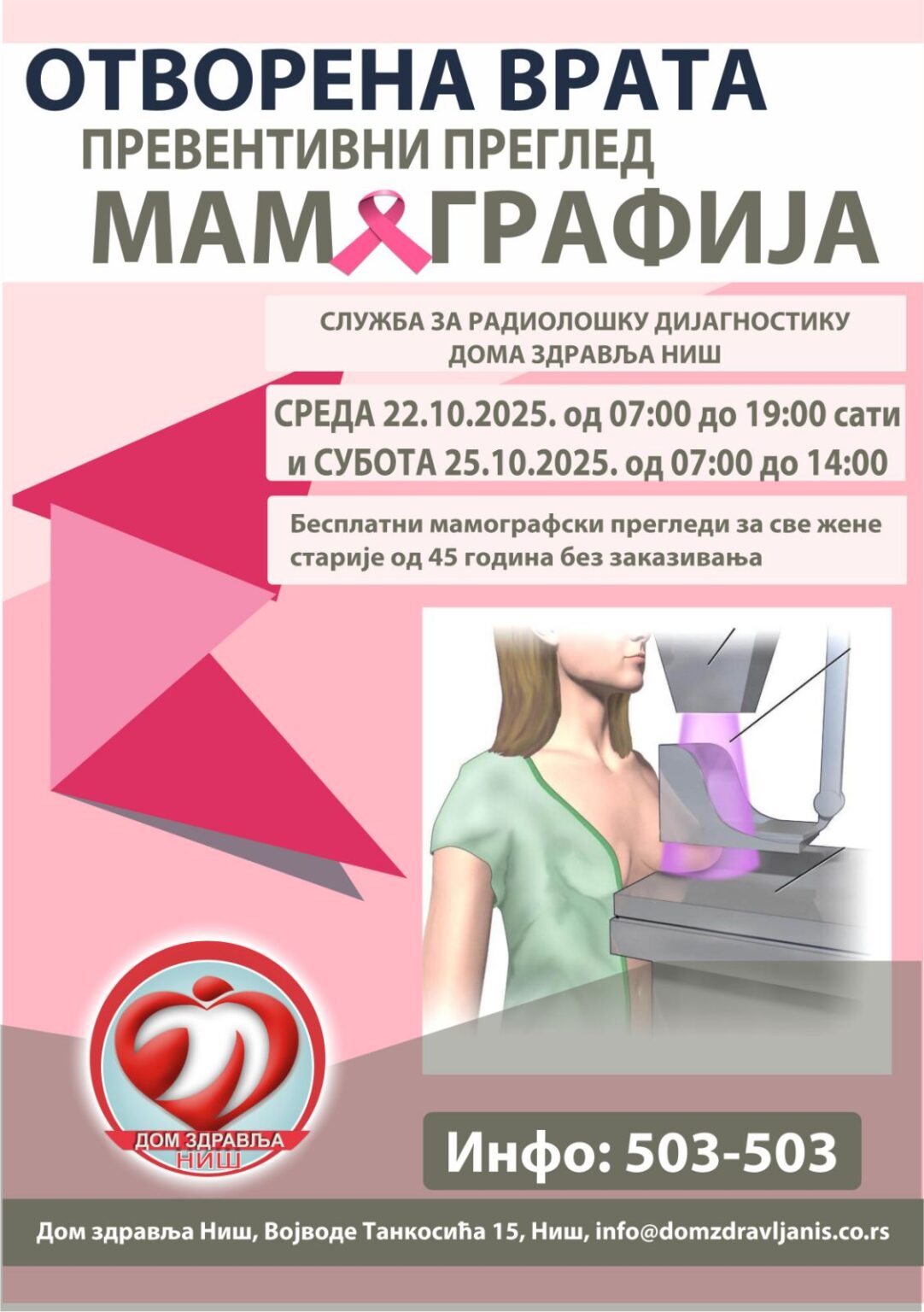 Otvorena vrata Mamografija