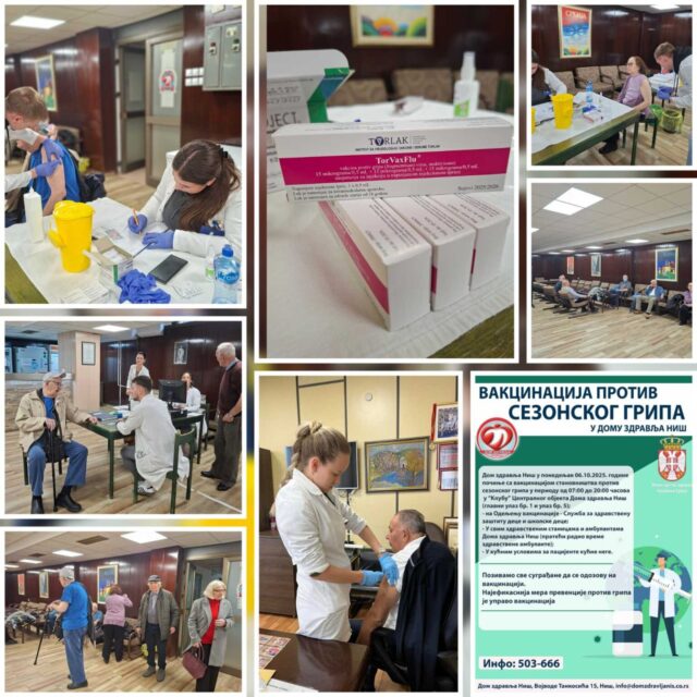 Počela vakcinacija protiv gripa u Domu zdravlja Niš