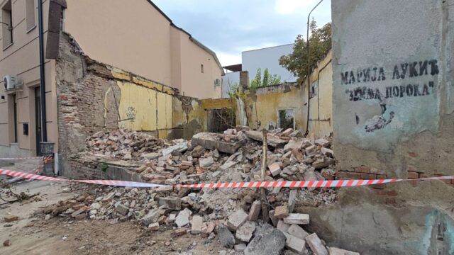 Ruševina objekta u ulici Obilićev venac 55