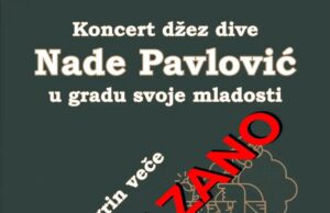 Odložen koncert džez dive Nade Pavlović Nada Pavlović