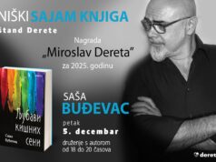 Niški pisac Saša Buđevac potpisuje nagrađeni roman „Ljubavi kišnih seni” na Sajmu knjiga Saša Buđevac