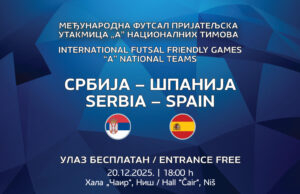 Futsal A reprezentacija Srbije u Nišu večeras igra sa Španijom Srbija vs Španija