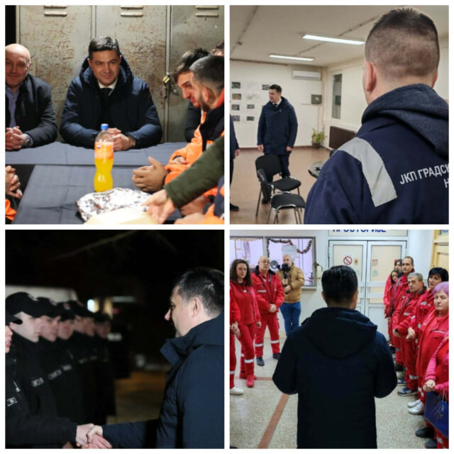 Dragoslav Pavlović u novogodišnjoj noći obišao gradske službe Dragoslav Pavlović u novogodišnjoj noći obišao gradske službe