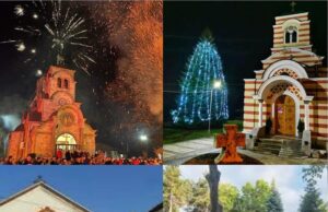 Paljenje badnjaka u crkvama Niške Banje za Badnji dan Paljenje badnjaka u crkvama Niške Banje za Badnji dan