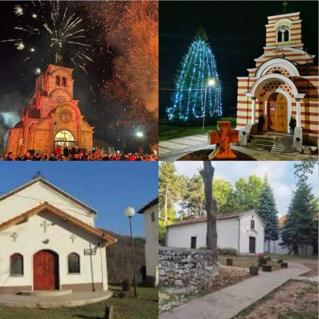 Paljenje badnjaka u crkvama Niške Banje za Badnji dan Paljenje badnjaka u crkvama Niške Banje za Badnji dan