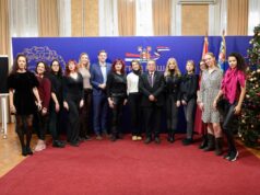 Operske dive uoči velikog koncerta na prijemu u Gradskoj kući Prijem za operske dive u Gradskoj kući