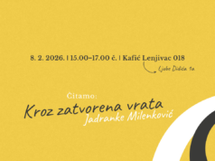 Književni klub Osmatračnica: Književnost kao prostor susreta, tišine i govora Kroz zatovrena vrata - Jadranka Milenković