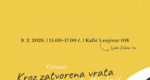 Književni klub Osmatračnica: Književnost kao prostor susreta, tišine i govora Kroz zatovrena vrata - Jadranka Milenković
