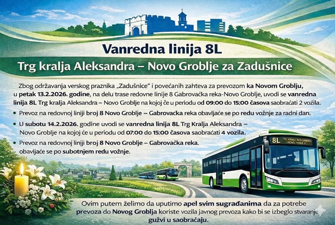 Vanredna linija od Trga kralja Aleksandra do Novog groblja Vanredna linija od Trga kralja Aleksandra do Novog groblja